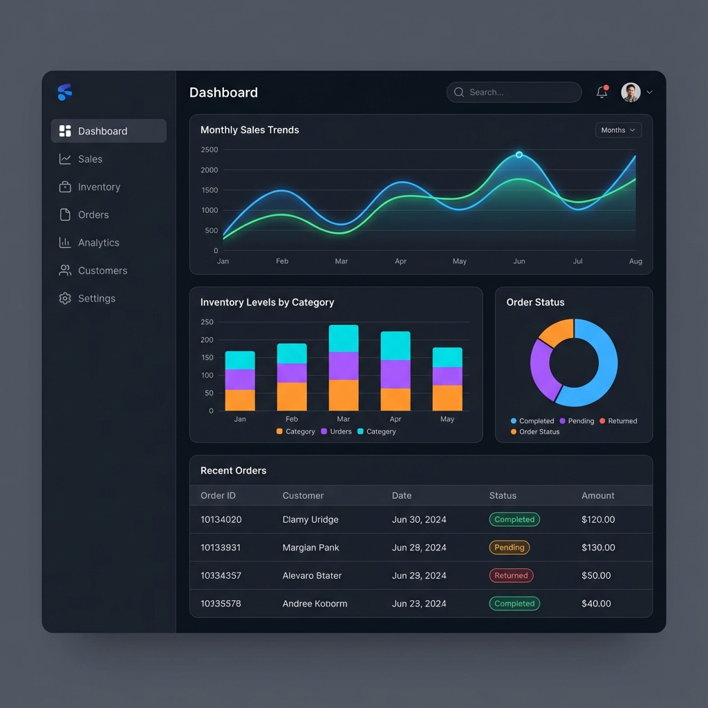 OpsPilot Console Dashboard Mockup